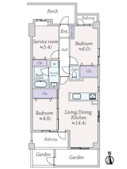 ライオンズマンション成城の間取図