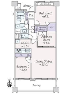 ライオンズ田無ウエストプレイスの間取図