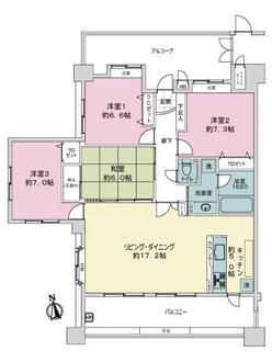 アダージュ原五番館の間取図