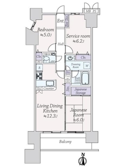 ライオンズマンション北梅田の間取図