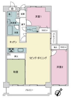 ライオンズヒルズ田方の間取図