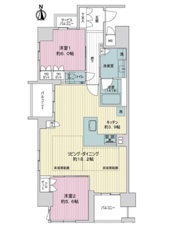 プレミスト京都烏丸御池３番館の間取図