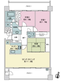 サーパス浄水通りの間取図