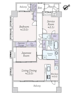 ライオンズヴィアーレ浦和壱番館の間取図