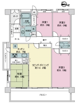 サンジュール・ステーション三苫の間取図