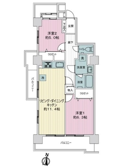 アーバン北本山の間取図