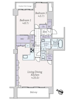 神宮前五丁目ブランシェの間取図