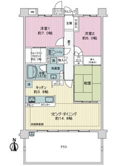 グランノア瑞穂公園パ－クレジデンスの間取図
