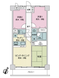 ライオンズヒルズ宮前平の間取図