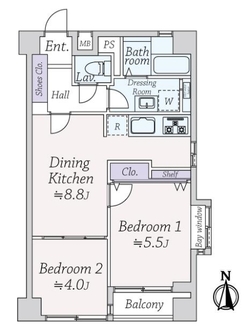 ライオンズマンション松原の間取図