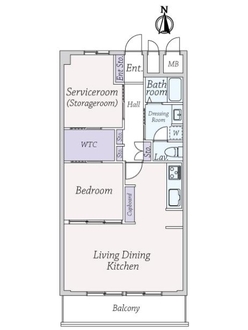 ライオンズマンション上本町の間取図