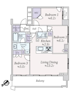 アデニウム船堀グランブリエの間取図