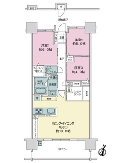 ヴェルディ海田グランデの間取図