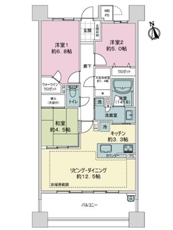 ライオンズ長久手サザンマークスの間取図