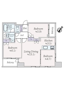 ネバーランド向島タイムズコートの間取図