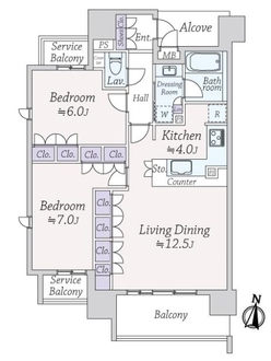 ファインフラッツ北浜の間取図
