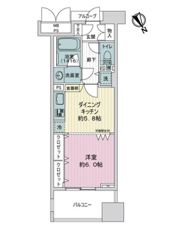 ライオンズステージ関内メダリオンの間取図