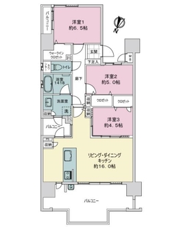 レジア赤坂テラスの間取図