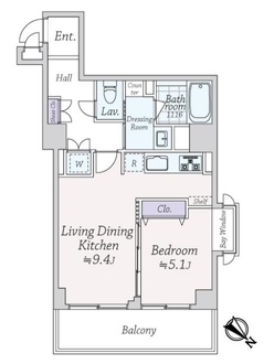 ワコー月島マンションの間取図