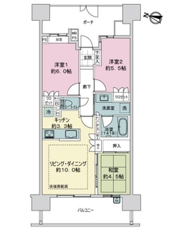 ザ・ライオンズ大宮ウェリスレジデンスの間取図