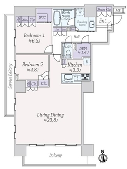 ブランズ川口元郷の間取図
