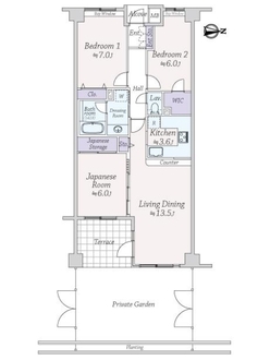 ライオンズガーデン砧公園の間取図