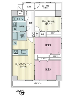 朝日サンライズ川崎の間取図
