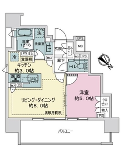 ザ・パークハウス大井町ゼームス坂の間取図