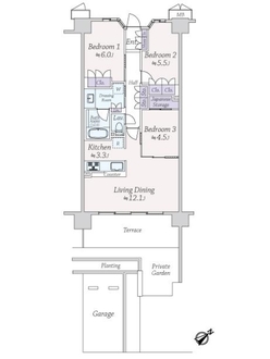サングランデ津田沼の間取図
