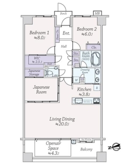 グランシティ横濱本郷台の間取図