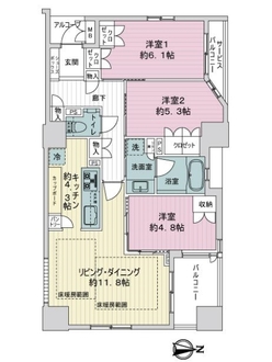 ローレルコート御所南の間取図