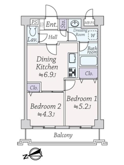 ライオンズガーデン蒲田の間取図