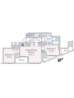 プレミスト三鷹の間取図