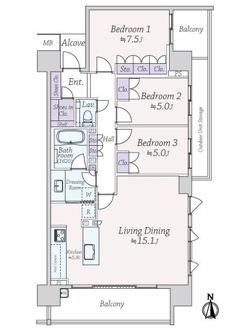 ザ・ミッドランドアベニューの間取図