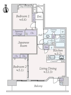 ライオンズステージ西国分寺の間取図