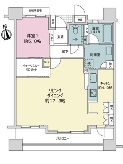 ル・サンク鹿児島中央の間取図