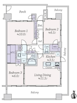 オーベル東陽町サウシアの間取図