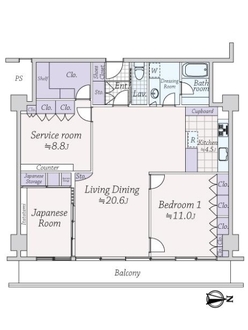 ブロードウェイの間取図