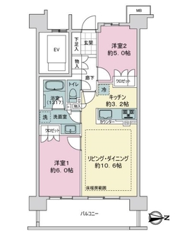 ライオンズ多摩川レジデンスの間取図