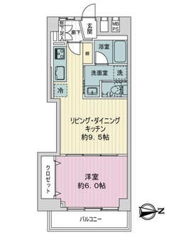 秀和目黒駅前レジデンスの間取図