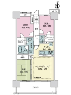 ライオンズオーチャードガーデンの間取図