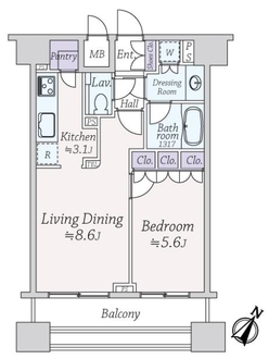 グラーサ白金高輪の間取図