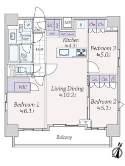 オープンレジデンシア本郷壱岐坂の間取図