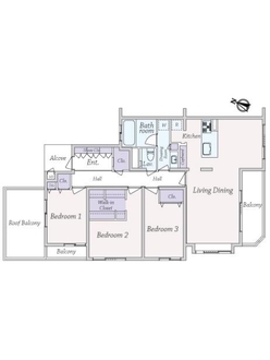 サニークレスト上目黒弐番館の間取図