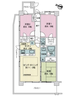 サンクレイドル青砥ファルカロビオの間取図