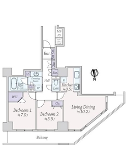 ライオンズタワー大島の間取図