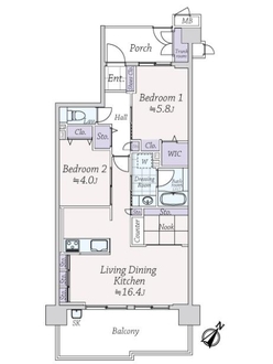 ルネプライディアの間取図