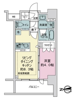 クレヴィア日暮里　ＴＨＥ　ＲＥＳＩＤＥＮＣＥの間取図