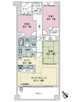 港北センタープレイスＧ棟の間取図