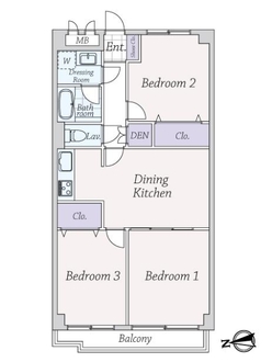 シャンボール南砂の間取図